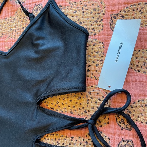 Sold UO Tidal Waves Side-Tie Cutout Mini Dress - Picture 3 of 13